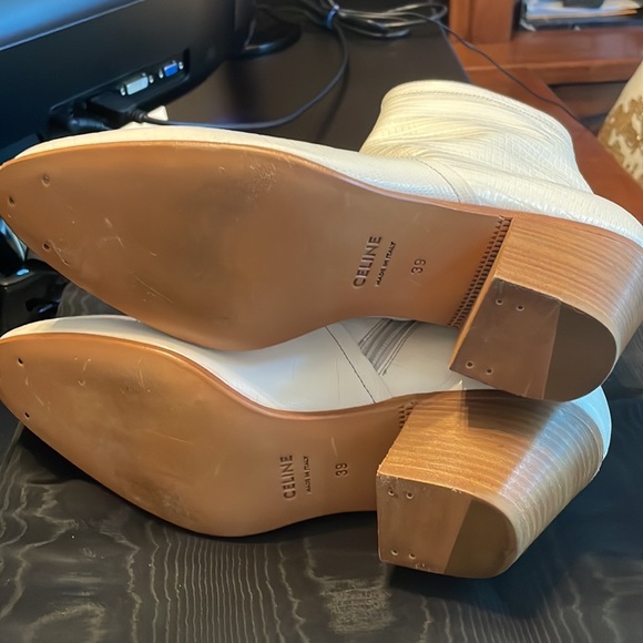 Celine Cubaine snake white ankle boots size 39 or US 9 - Picture 5 of 7